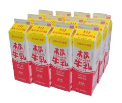 【送料無料】木次パスチャライズ牛乳1000ml×12本セット