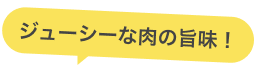 ジューシーな肉の旨味!